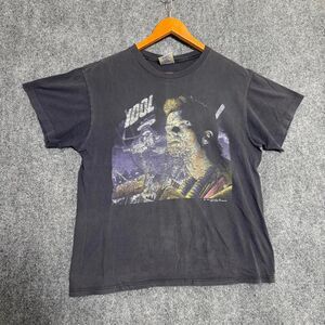 Vintage Billy Idol T-Shirt Size L Black 1990 Charmed Life World Tour Brockum